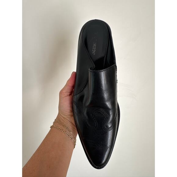 Worthington Vintage Western Mules in Black Leather 7.5 - Picture 1 of 7
